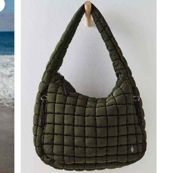 Free People Movement Quilted Carryall Bag in Army - Picture 5 of 11